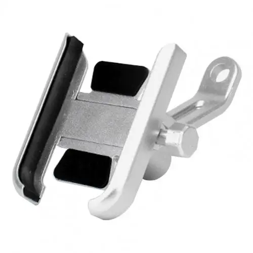 360 Degree Universal Motorcycle Electric Car Mirror Seat Phone Holder Bracket Silver
