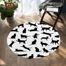 Постельные принадлежности Outlet милый кот игровой коврик мультяшный круглый ковер для спальни животный ковер для влюбленных нескользящий ковер домашний декор Tapete