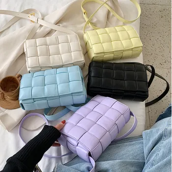 

Textured Sling Mini Bag Women's Bag 2020 Summer New Woven Shoulder Bag Fashion Small Square Bag