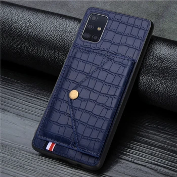 

For Samsung Galaxy S20 Ultra A51 A71 A50 S10 Note 10 Plus Lite Aligator Card Slot Magnetic Case For Samsung A01 A70 A20 A10 A30