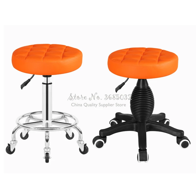 Round Beauty Stool Pulley Work Chair Rotary Lift Makeup Chair Beauty Chair Beauty Salon Special
