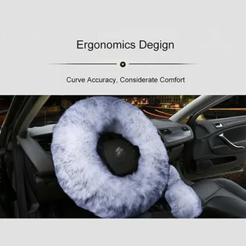 

Set Steering Wheel Cover Replacement Accessories Car 3Pcs Interior Inner