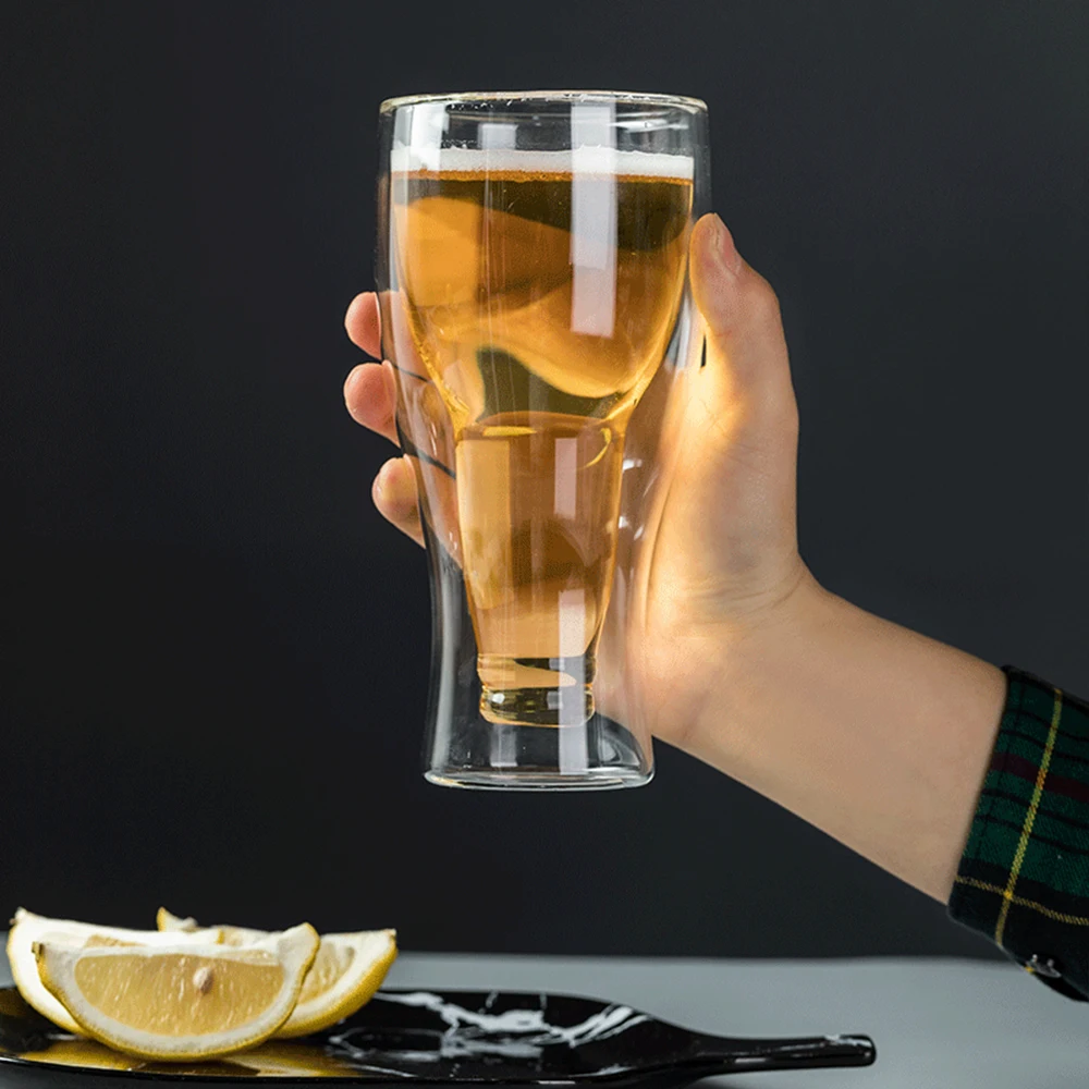 Double walled upside down Beer glass