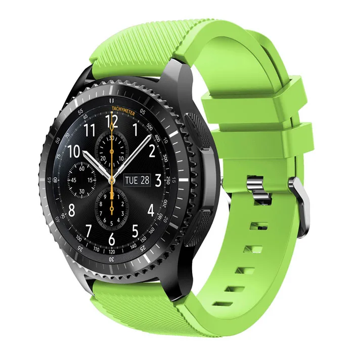 22 мм силиконовый ремешок для часов Xiaomi Huami Amazfit GTR 47 мм сменный Браслет для часов Amazfit Stratos 3/2 Correa - Цвет: Green