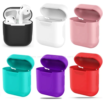 

Ultra Thin TPU For Apple Airpods 1 2 Wired Charging Earphone Case Candy Color For AirPods 1 New TPU Cute Cover Box headpone Case
