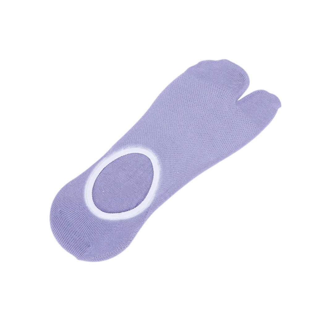 purple 1 пара; цвет черный, розовый, белый; летние женские хлопковые носки с пятью пальцами; Чулочные изделия; невидимые носки; тапочки в стиле Харадзюку; Забавные милые носки с героями мультфильмов - Цвет: purple