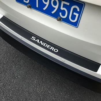 

Car Carbon Fiber Stickers For Renault Dacia Sandero DIY Auto rear bumper trunk Protector Decal Waterproof Tuning Car Accessories