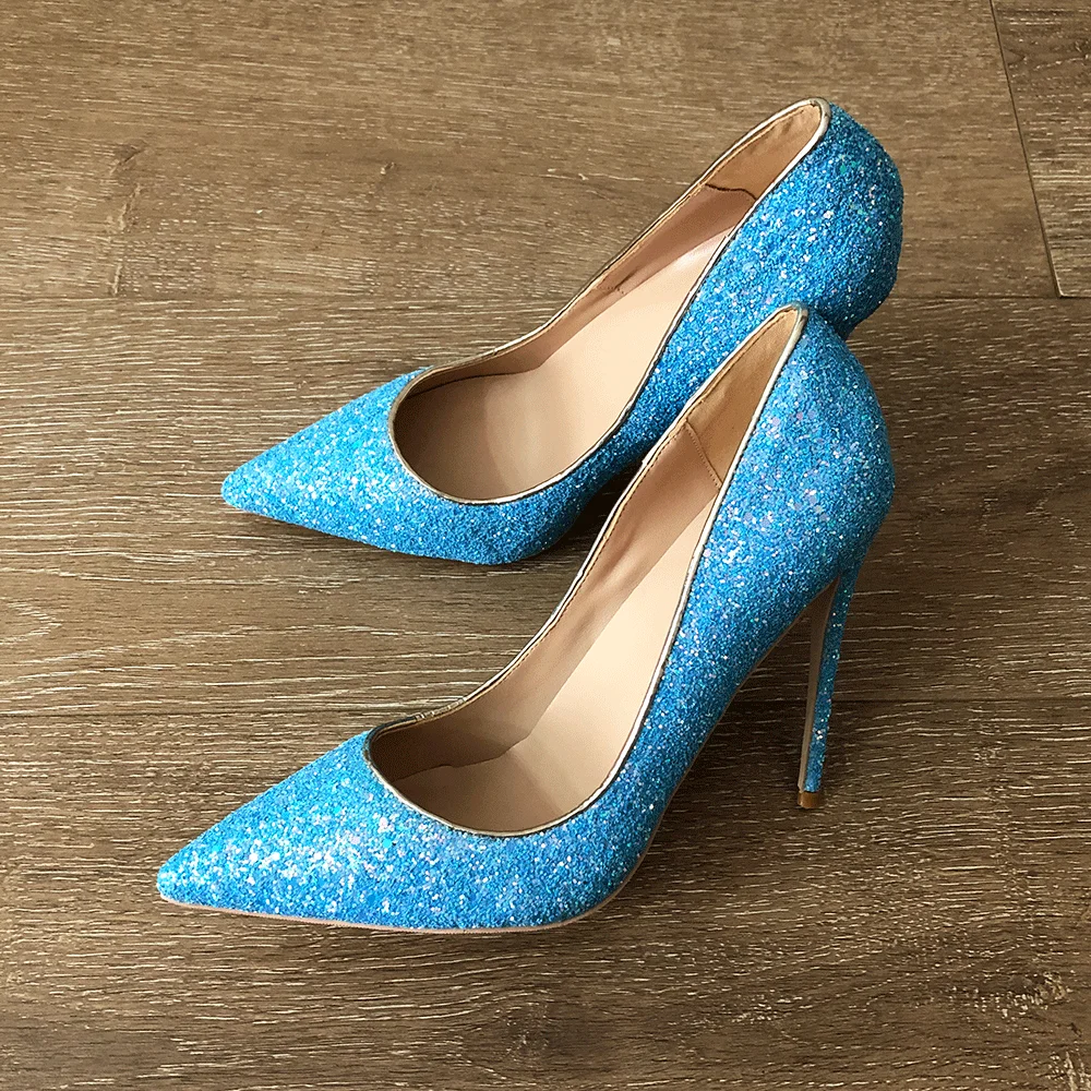 Amazon.com | JEUROT Girls Dress Shoes Glitter Mary Jane Heels Princess  Wedding Party Pumps Crystal Bowknot Low Heel Shoes Little/Big Kid Blue |  Flats