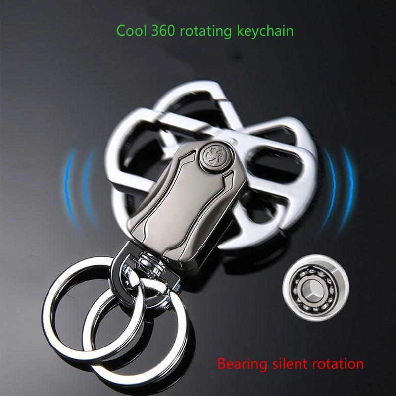 

Cool Keychain 360 Degree Bearing Silent Rotation Design Key Ring Men's Fashion Key Chain Gift