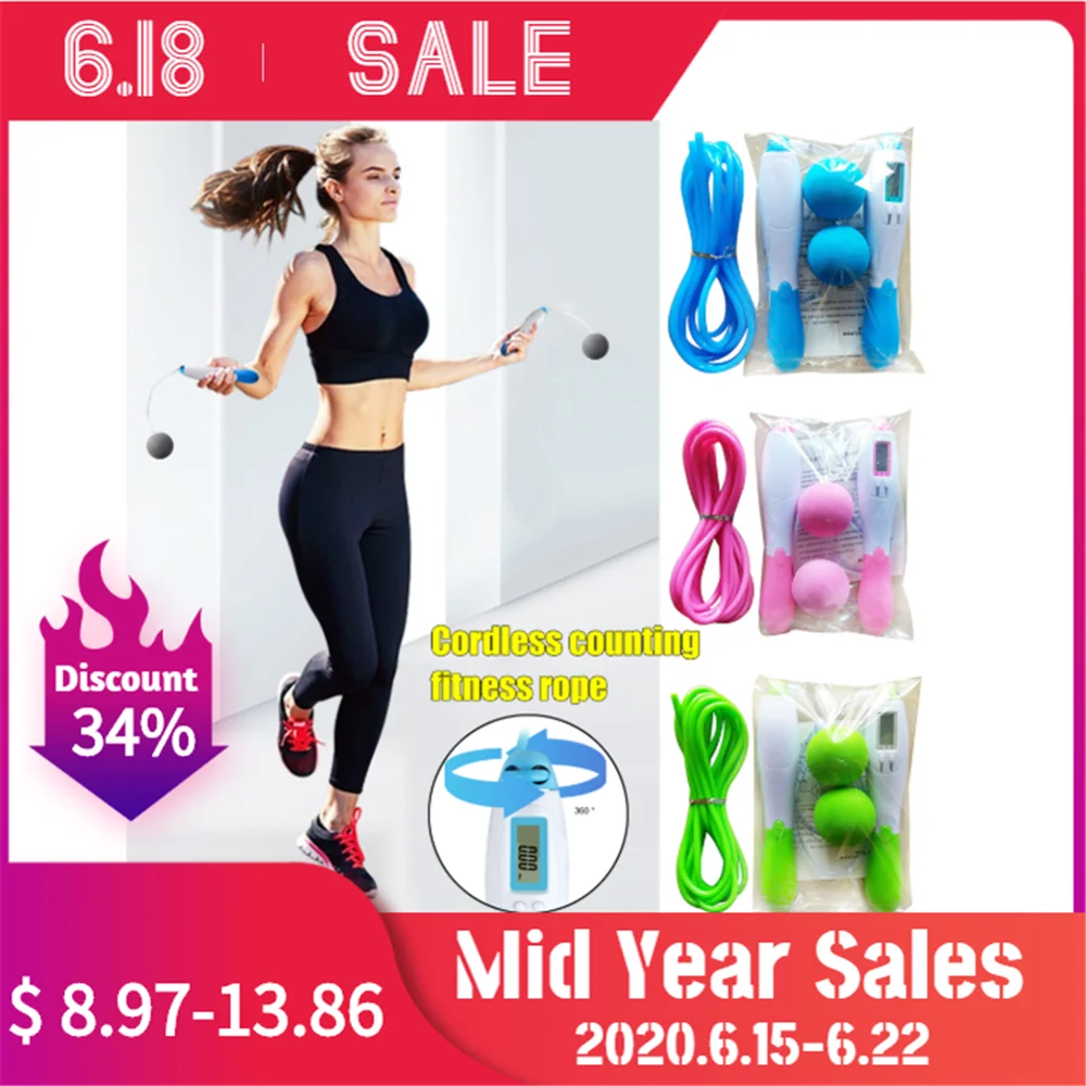 

Jump Rope Digital Counter for Indoor/Outdoor Fitness Training Boxing Adjustable Calorie Skipping Rope Workout for Women,Men