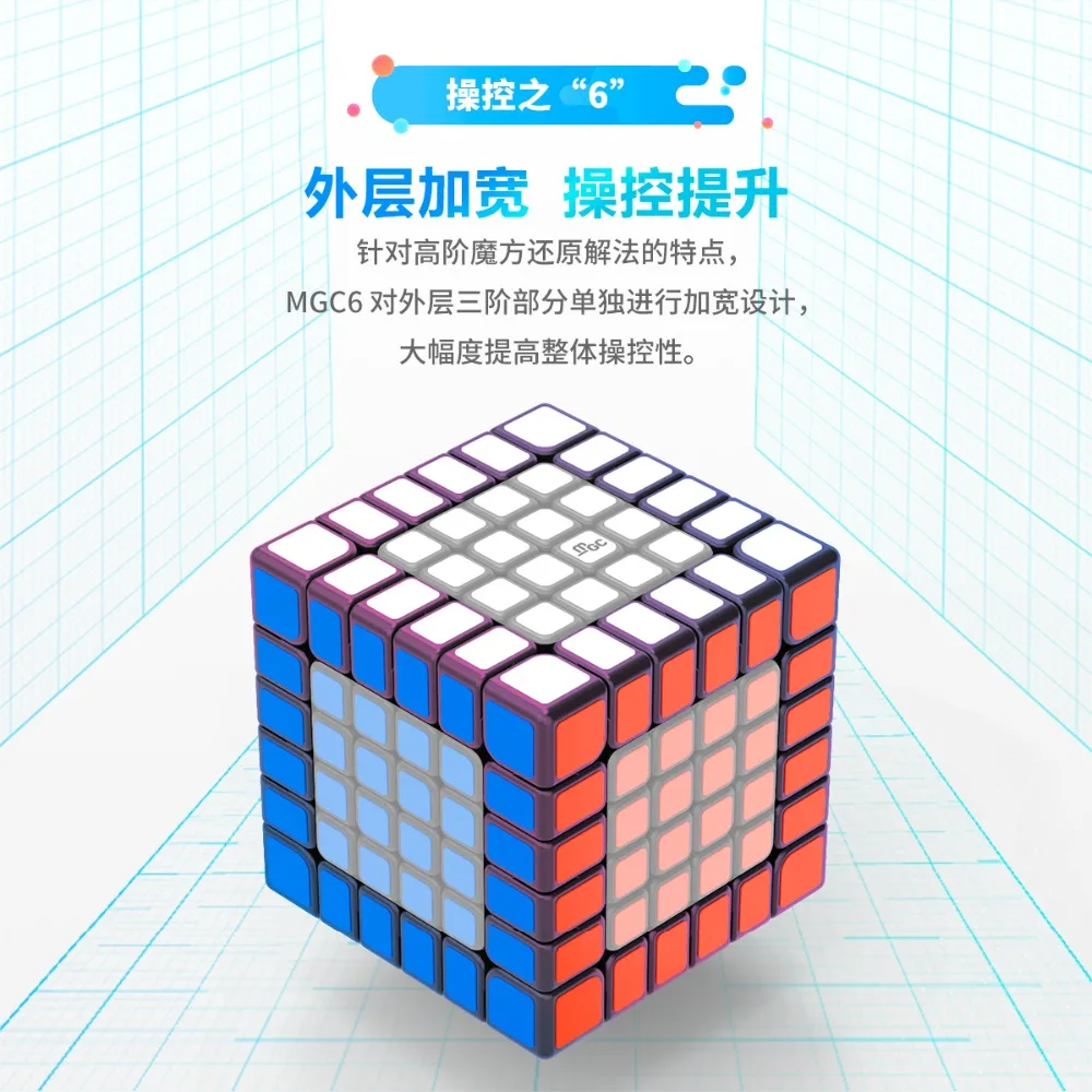 Yongjun YJ MGC 6x6x6 Магнитный 6*6 Cubo Magico MGC 6 6x6 Скоростной магический куб обучающая игрушка для детей Подарки