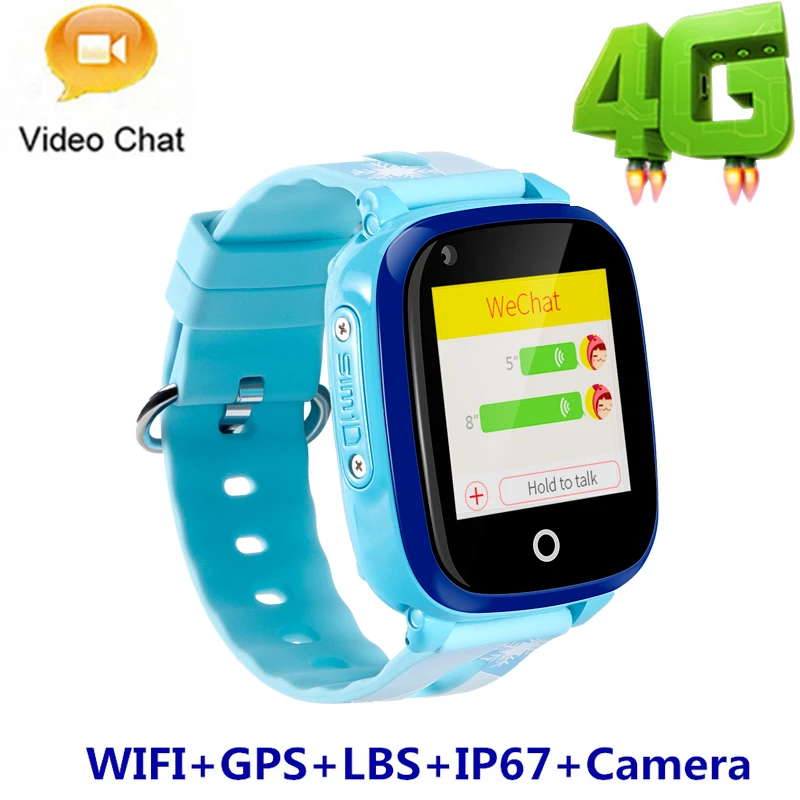 4G Blue Новейшие DF33 4G водонепроницаемые gps умные часы Удаленная камера Дети SOS видео монитор вызовов трекер Смарт часы - Цвет: 4G Blue