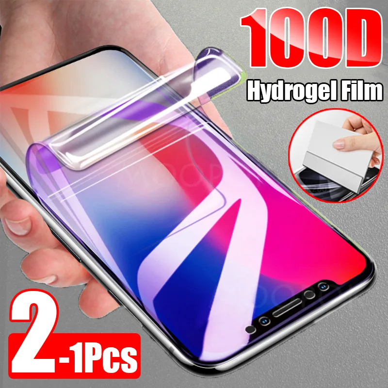 2 шт. защита для экрана для iphone 11 pro 7 6 6s 8 Plus Гидрогелевая пленка для iphone X XR XS Max 11 pro max защитная пленка не стекло