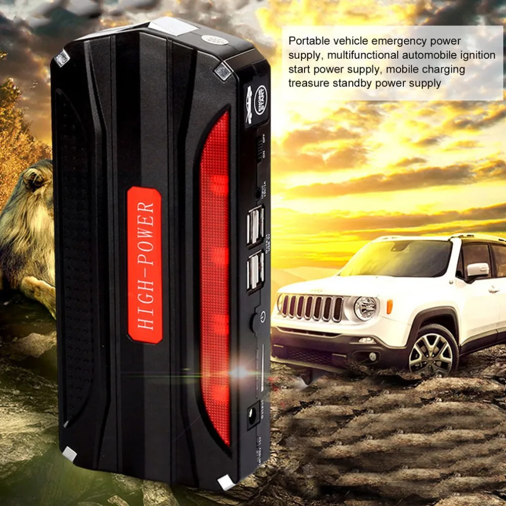 Автомобильный стартер Портативный 4 USB автомобильный блок питания перезаряжаемый блок питания Многофункциональный аккумулятор высокой мощности аксессуар