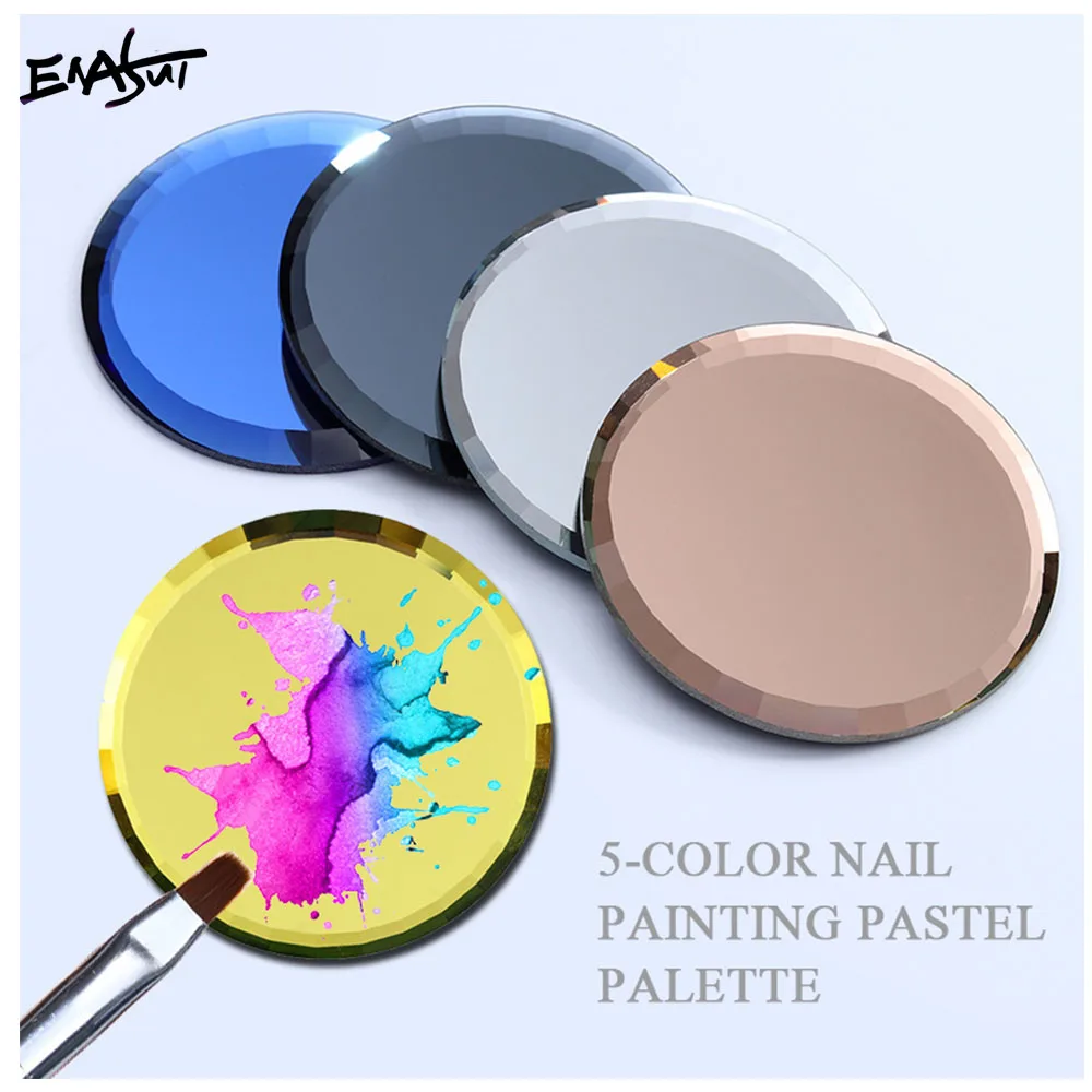 ENASUI, 5 цветов, натуральный агат из смолы, гель-лак для нейл-арта, прозрачная стеклянная палитра, цвет для дизайна ногтей, инструменты для