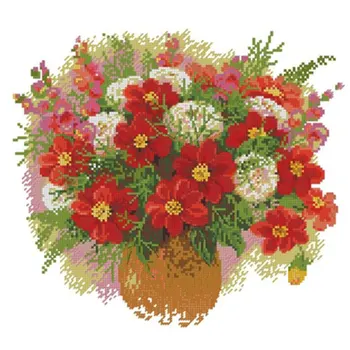 

Watercolor dahlia patterns Counted Cross Stitch 11CT 14CT 18CT DIY wholesale Chinese Cross Stitch Kit Embroidery Needlework Sets