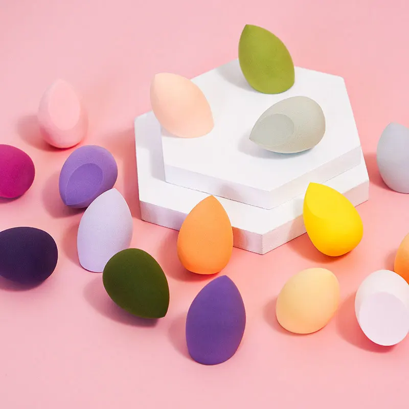 4Pcs Makeup Puff Dry and Wet Combination Diagonal Cut Foundation Cushion Cosmetic Ball Sponge Drop Shaped Make Up Egg Tools Set