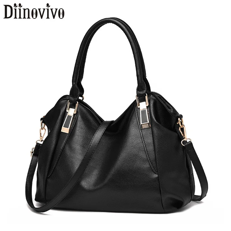 DIINOVIVO, женские большие сумки, Мягкие Сумки из искусственной кожи, женские сумки через плечо, повседневные женские сумки через плечо с верхней ручкой, женские сумки WHDV1289