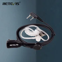 Retevis – écouteurs pour talkie walkie, émetteur récepteur pour micro PTT, Tube acoustique pour Kenwood Baofeng UV 5R UV 82 RT622 RB618 Radio