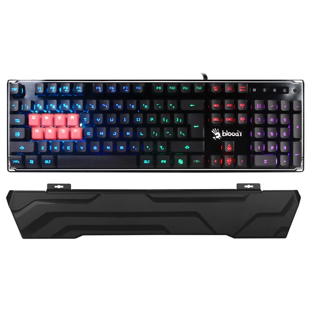 Клавиатура A4 Bloody B3370R черный USB Multimedia for gamer LED