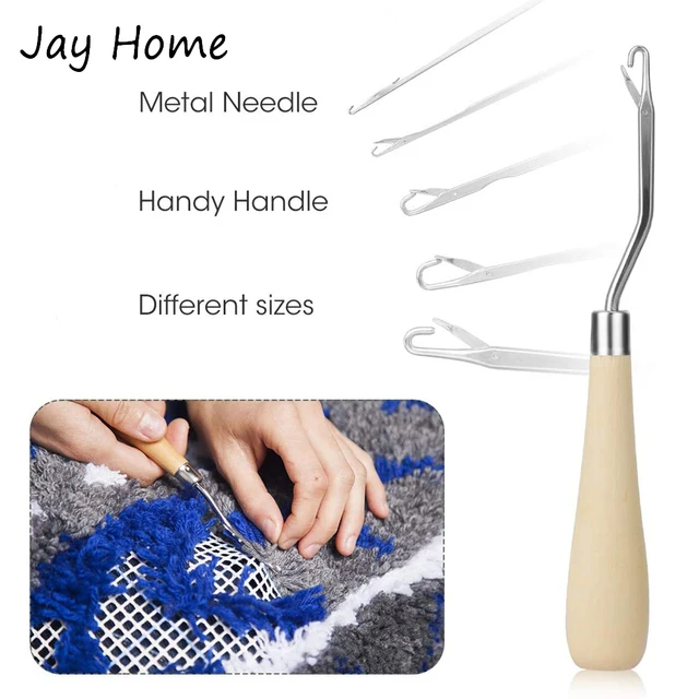 Set 5 Ganci Per Lavoro A Maglia E Uncinetto - Diverse Misure Per Tappeti E Calze - Foto 3