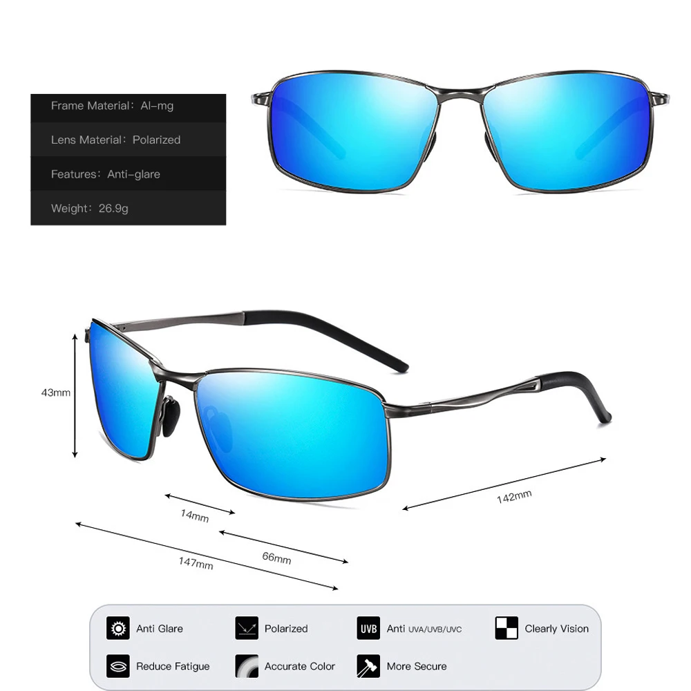 MROYALE™ 2-Pack Polarized 'Curve Wrap' Metal Sunglasses - Men's Sports -  EliteDealsOutlet