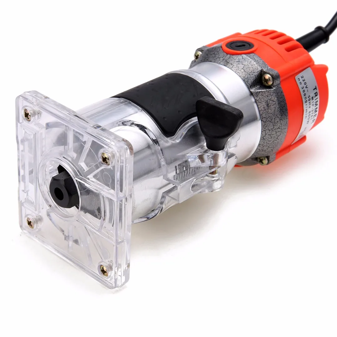 New 800W 220V Wood Trim Router 6.35mm Collect Diameter Electric Hand Trimmer Woodworking Laminate Palm Router Joiner Tool