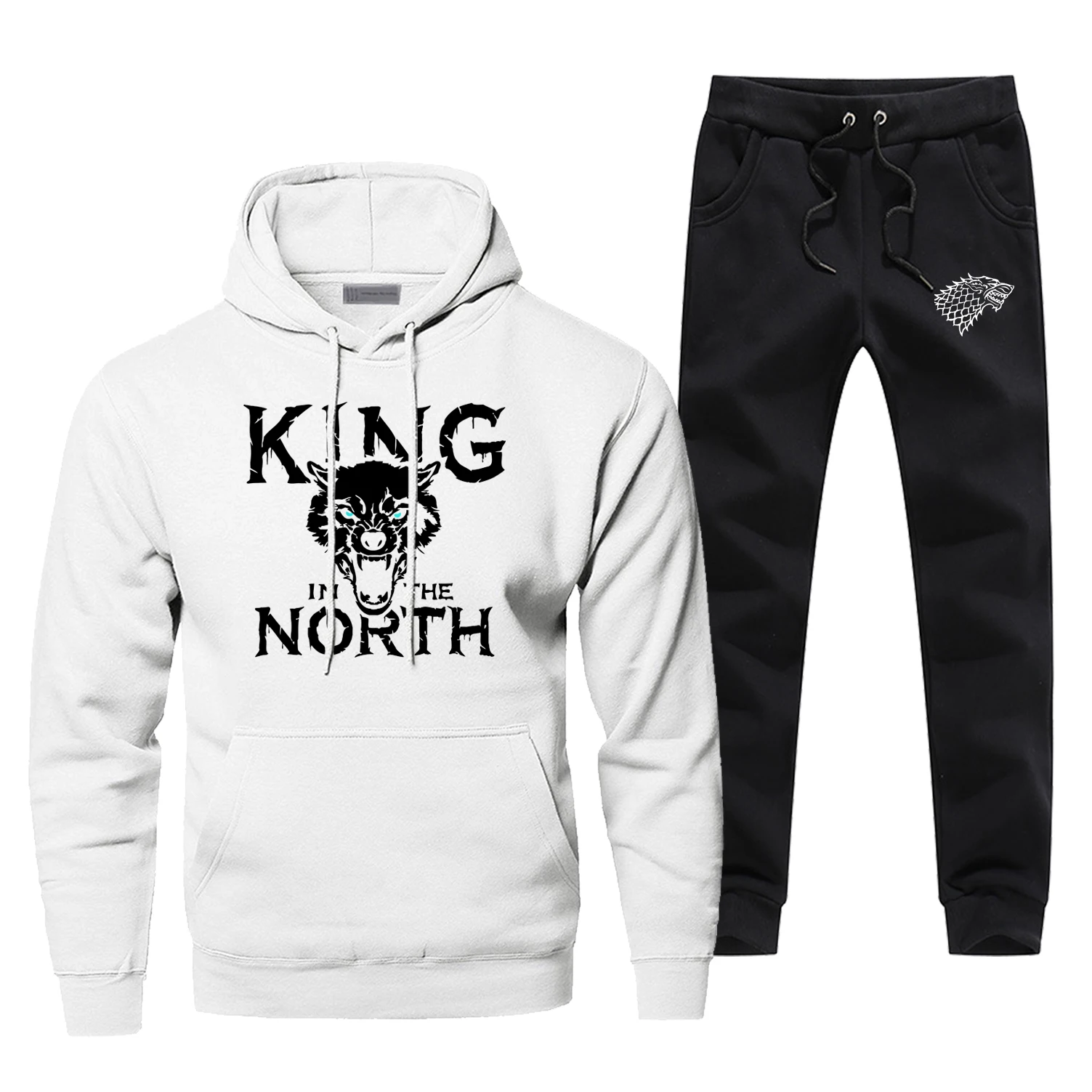 Игра престолов, Мужской полный костюм, спортивный костюм King In The Nroth, модная повседневная спортивная одежда, боди, домашние штаны Stark