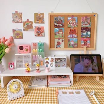 

Mohamm 10Pcs Forest Girl Series Decorative Sticker Books Scrapbooking DIY Note Paper Sticker Flakes Stationary Office Accessorie