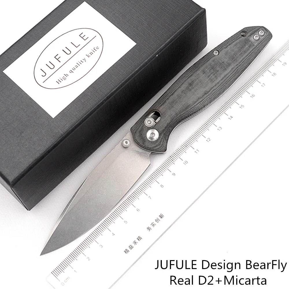 JUFULE оригинальный дизайн BearFly Настоящее лезвие D2 ручка для кемпинга охоты