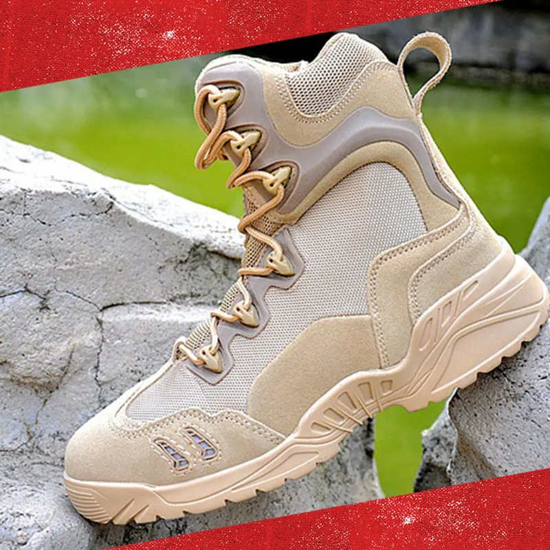 

Outdoor Hiking Shoes Desert Military Tactical Boots Male Sneakers For Women Non-Slip Wear Sports Combat Boots Trekking Shoes