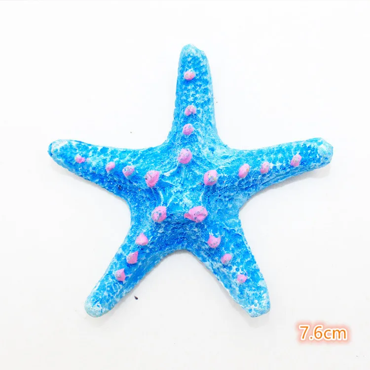 Blue (b) 1 шт. 8 см/9 см Моделирование Морская звезда природные морские звезды аквариум орнамент DIY украшения аквариума - Цвет: Blue (b)