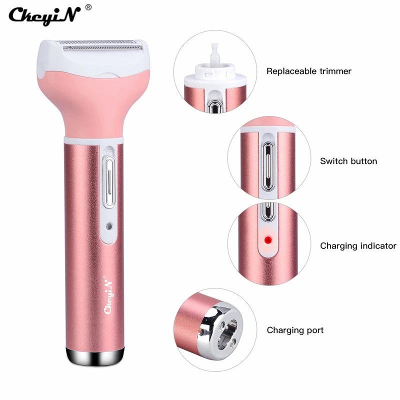 Mini Portable 4 in 1 Lady Shaver Multi-function Hair Removal Device Eyebrow Shaping Female Shaving