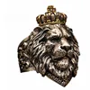 Men's retro party creative domineering Lion King crown punk hip hop jewelry birthday boy exquisite fashion wholesale ► Photo 2/6