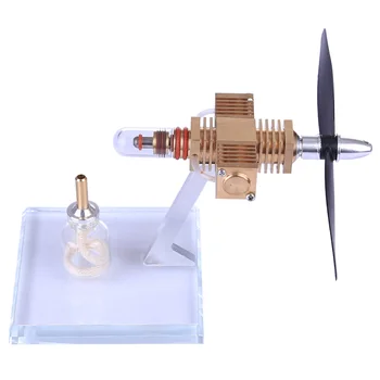 

Plastic Propeller Aircraft Head Shape Stirling Pocket Engine Model Toy For Developing Intelligence