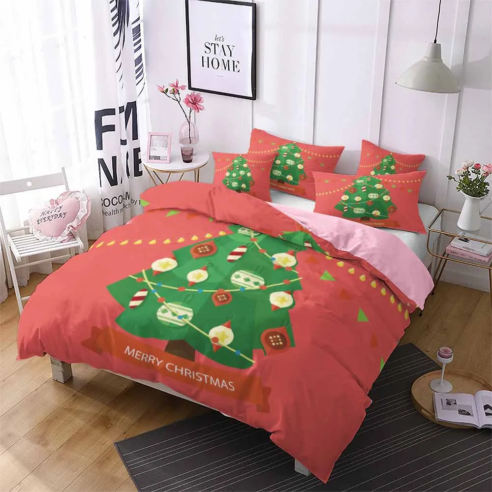 Green Decorated Tree Bedding Sets Single Double Duvet Cover