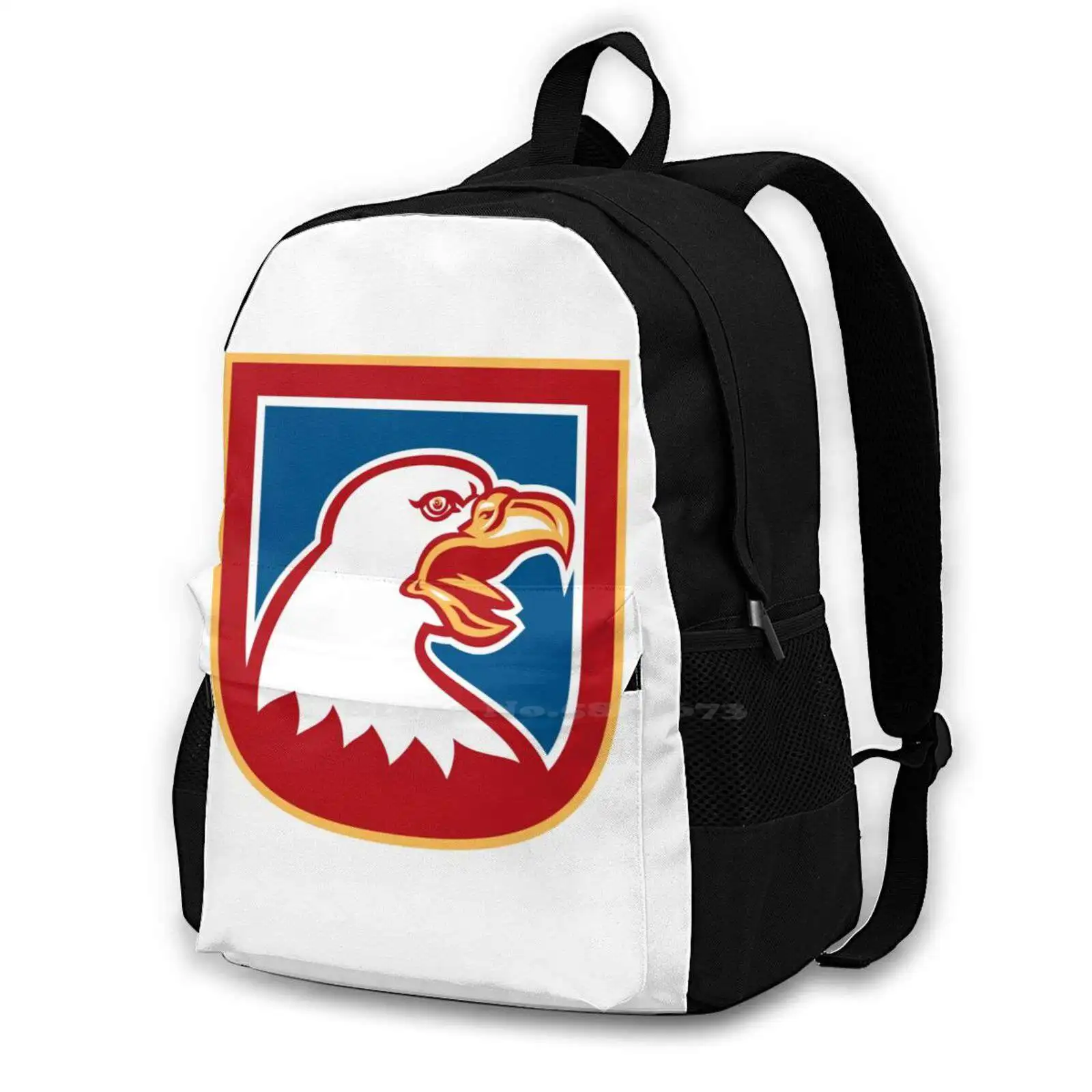 

Американский чехол с лысой головой Орла для мужчин и женщин, дорожные школьные портфели в стиле ретро для ноутбука для подростков, с лысой головой орла, американский рэптор