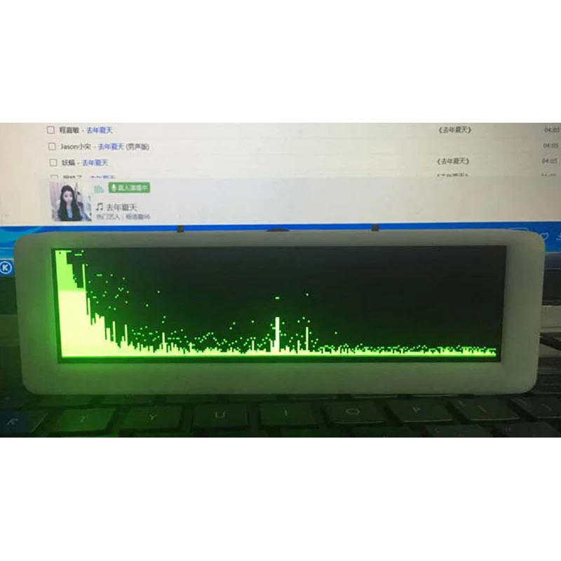 5,5 дюймовый OLED дисплей музыкального спектра модуль VU метр автомобильный аудио контроль Профессиональный HiFi спектр часы MIC черный корпус T0980