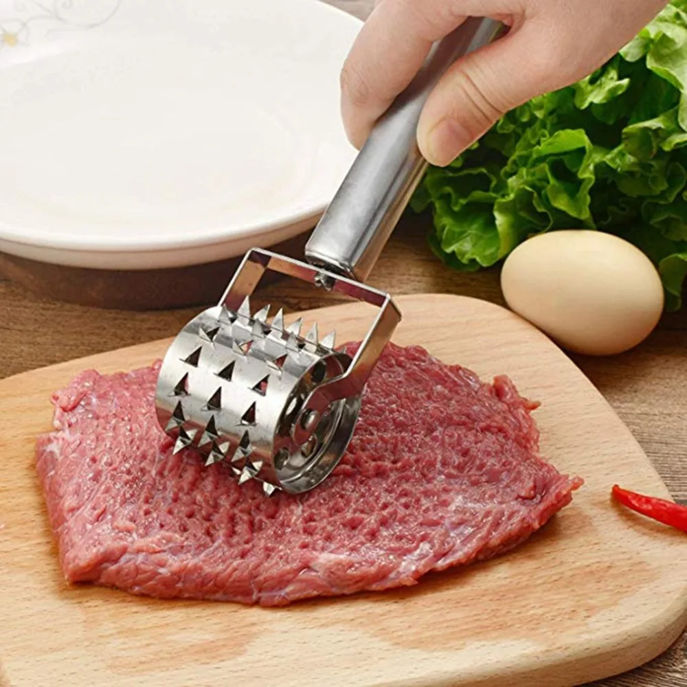 Креативный кухонный тендерайзер из нержавеющей стали для мяса, стейк, мясо, колесо, западный ресторан, молоток для отбивания мяса
