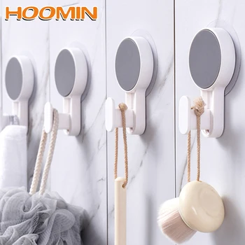 

HOOMIN Wall Mounted Hook Strong Sticker Hanger Traceless Adhesive Hook Hanger For Bathroom Kitchen Organizer Multi-Purpose