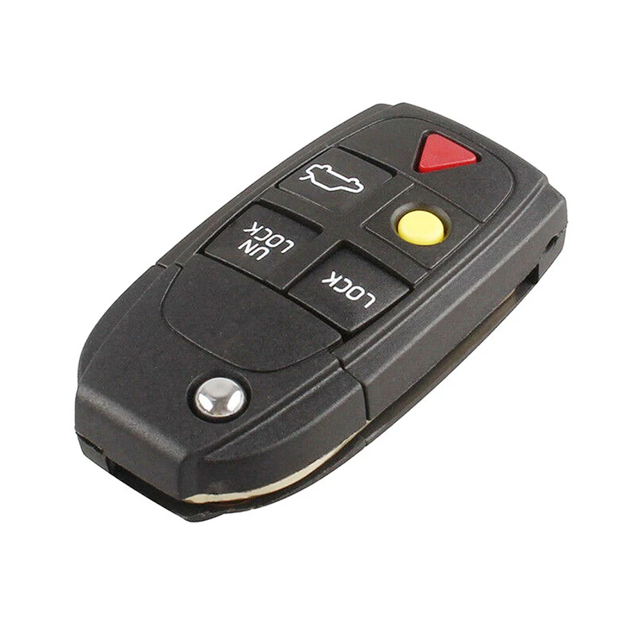5 Buttons Flip Folding Remote Car Key Fob Shell Case For Volvo XC70 XC90 V60 V70 S60 S80 Fob Replacement Auto Car Key Cover Case (8)