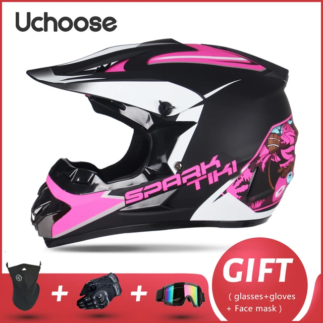 Motorcycle Helmet Professional New Motor Off-road Helmet Downhill Racing Motocross Casque Moto Helmet 3 Free Gift Suitable Kid 2