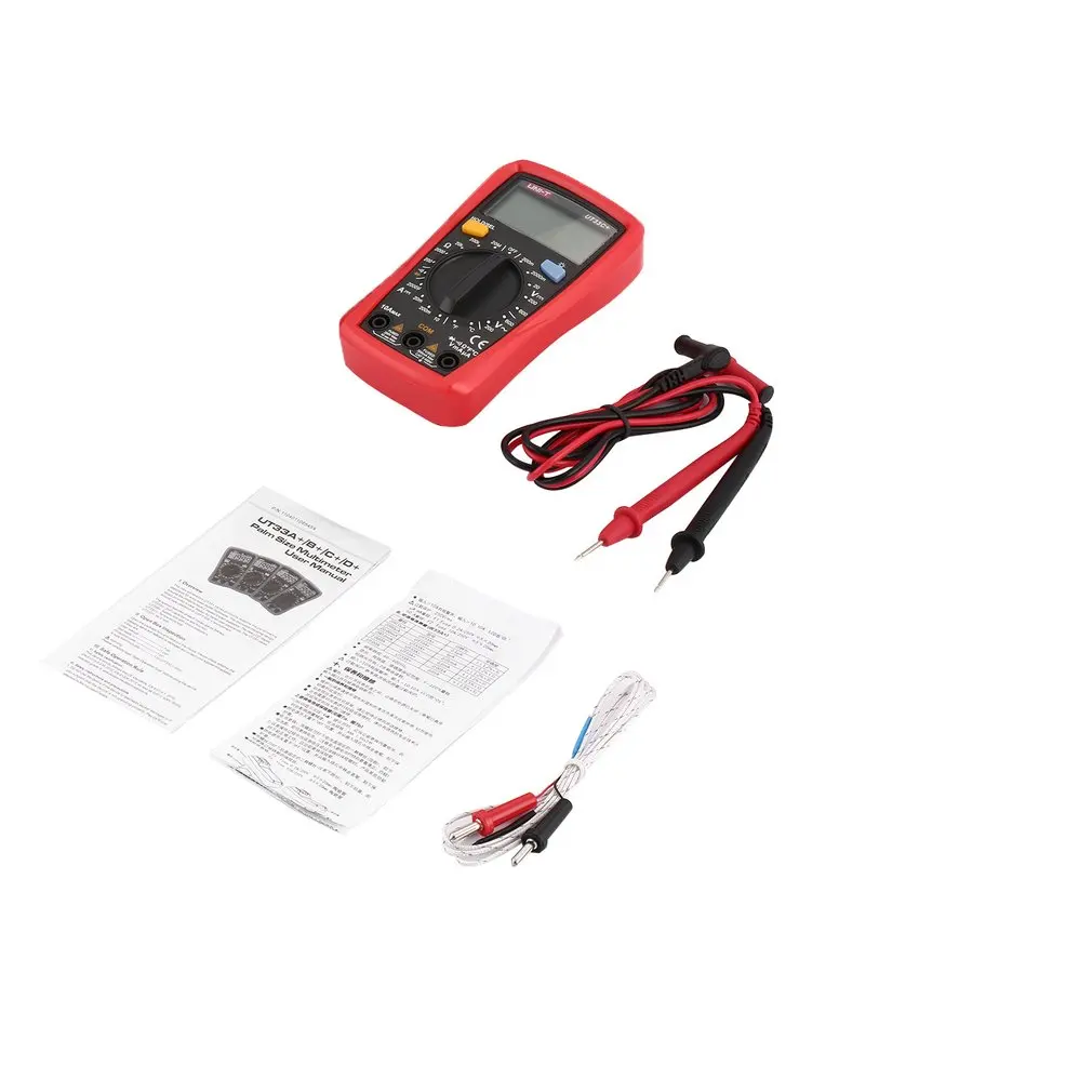 

Digital Multimeter UNIT DC/AC Voltage Current Meter Handheld Ammeter Ohm Diode Capacitance Tester 1999 Counts Multitester