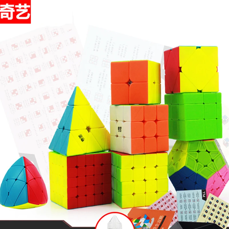 Скоростной волшебный куб Qiyi без наклеек 3x3x3 2x2x2 4x4x4 5x5x5 Cubo Magico 2x2 3x3 4x4 5x5 6 кубик-пазл x