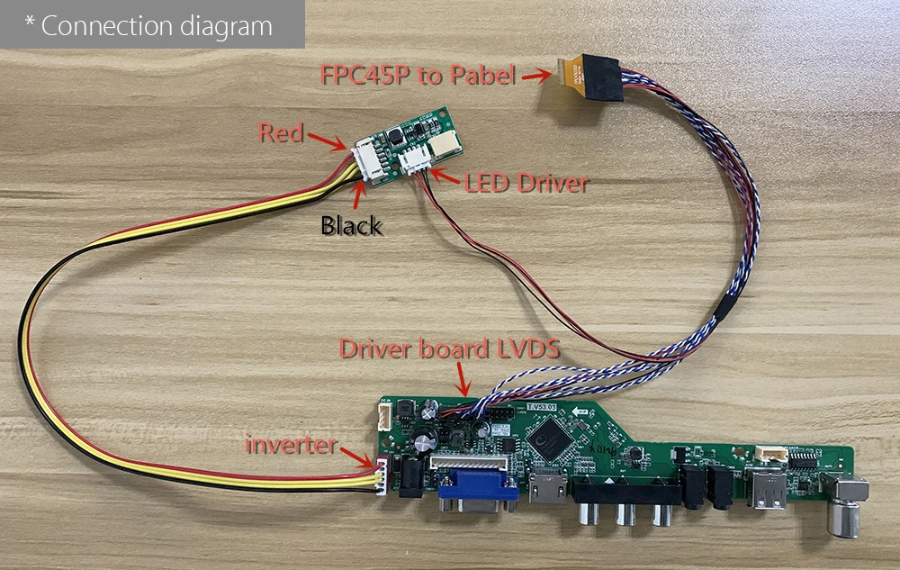 Обновленная LTL101AL06 LTN101AL03 10,1 дюймовый адаптер LVDS плата преобразователя пластины 0,3 мм 1ch 8 бит 45Pin FFC FPC LVDS плата преобразования