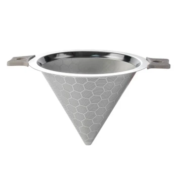 

304 Stainless Steel Milk Tea Filter Insulation Barrel Tea Mesh Sn Ultra-Fine Tea Filter Mesh Soy Milk Juice Funnel