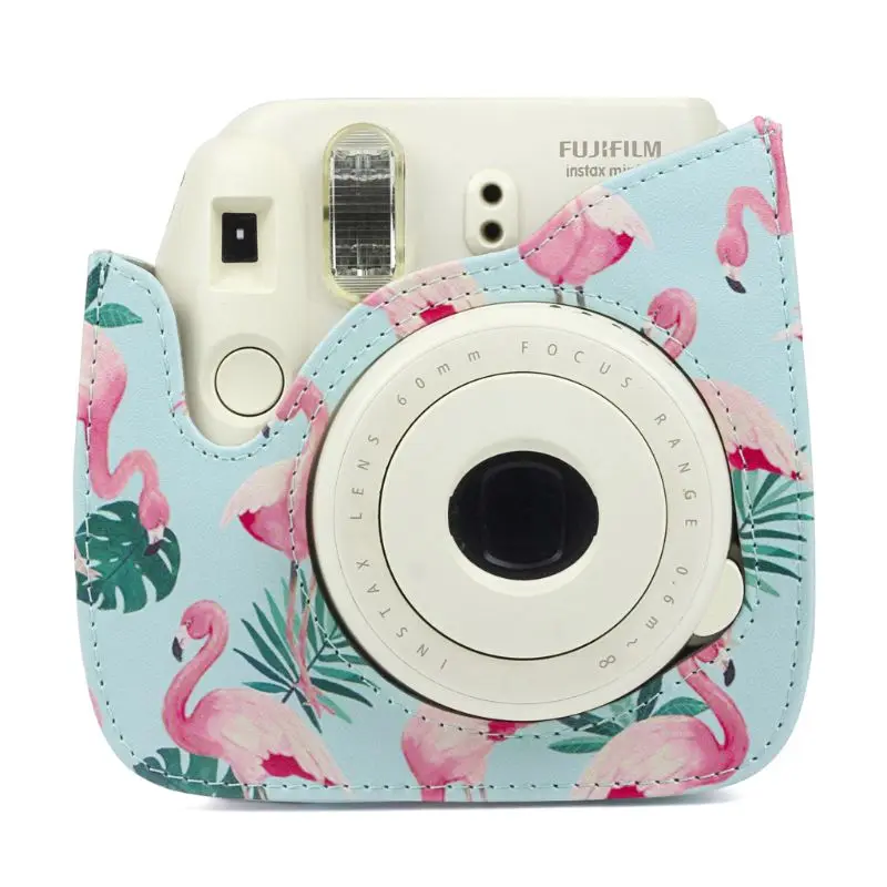 Кожаная сумка для камеры банановый лист Птица защитный чехол для FUjifilm Mini 8/8+/9 Kit