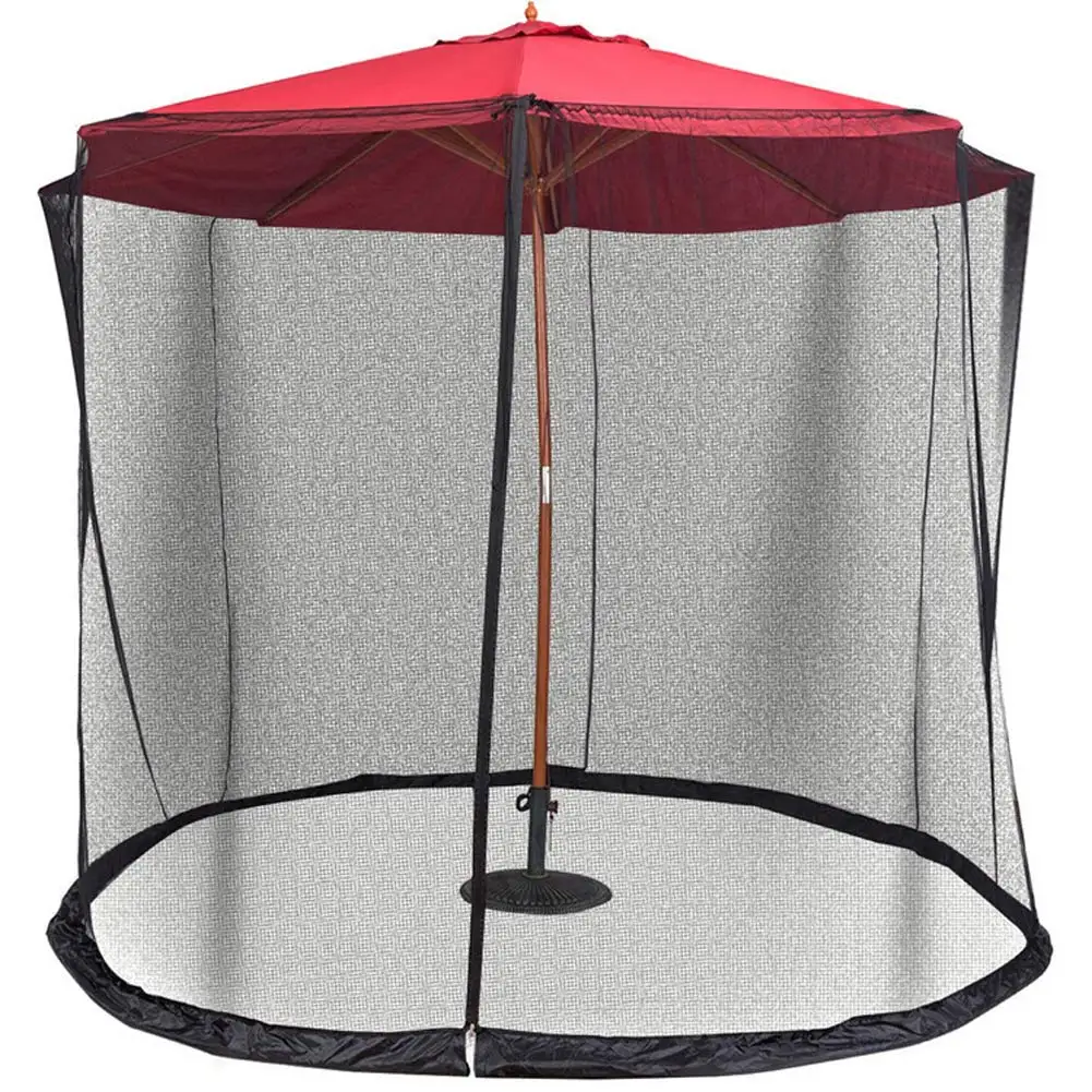 

Dropshipping Patio Umbrella Mosquito Netting Mesh Screen with Zipper for Umbrellas Patio Tables P666