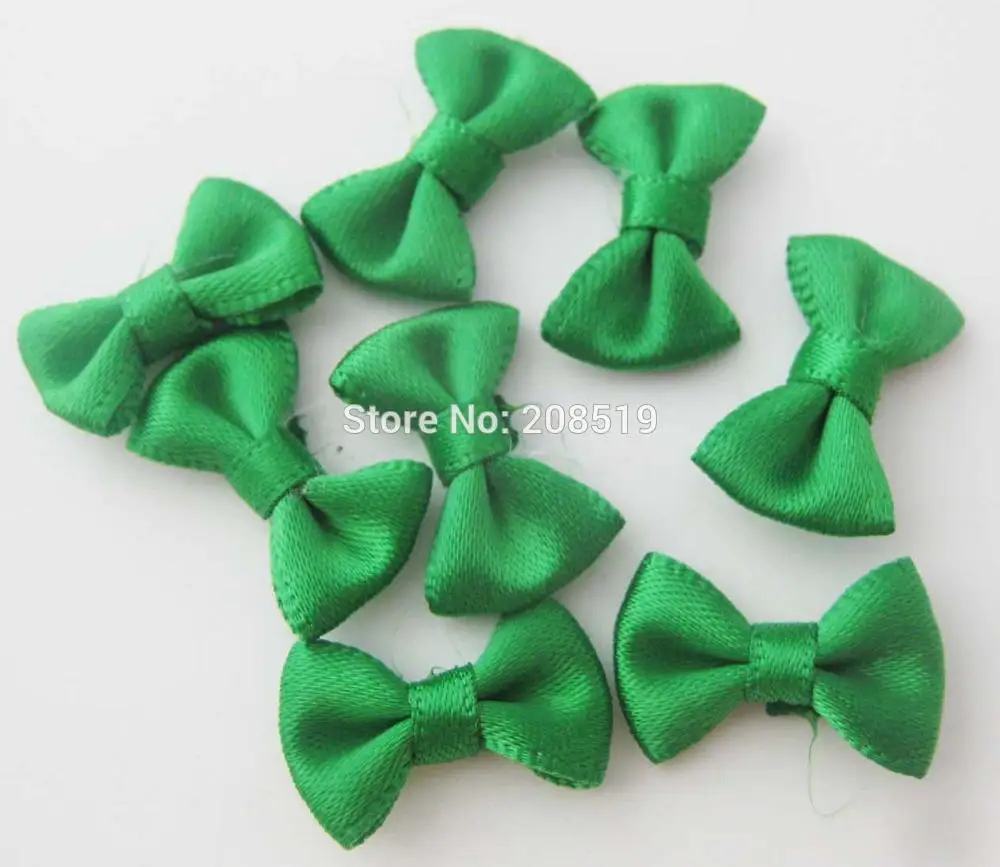 FZNNOK 35 Colors 20MM*12MM Mini Bows Jewelry Ornament 100Pcs Satin Ribbon Bowtie Hats Decoration DIY Craft Accessory