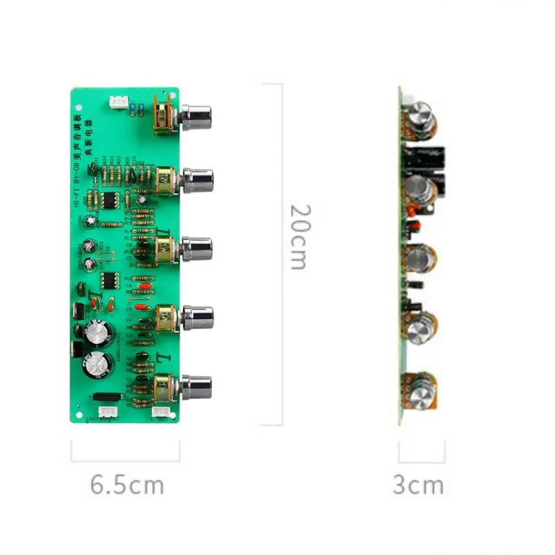 2,0 HIFI AN4558 звуковой Предварительный усилитель басов среднего размера, регулируемый баланс, аудио предусилитель, готовая плата с B3-003 управления тонами